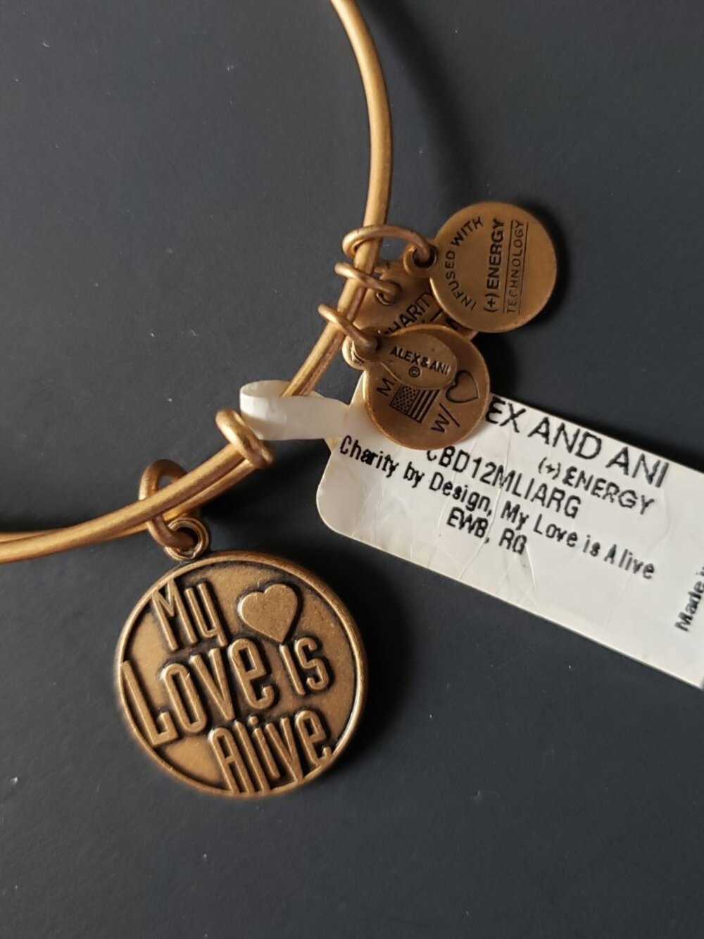 NWT Alex and Ani My Love is Alive Bangle 748